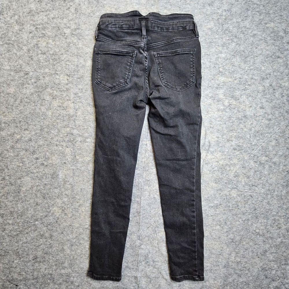 We The Free People Jeans Exposed Button Fly High Rise Black Wash 26